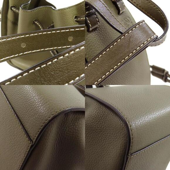 LOEWE Khaki Leather Hammock Bag - Picture 9 of 11